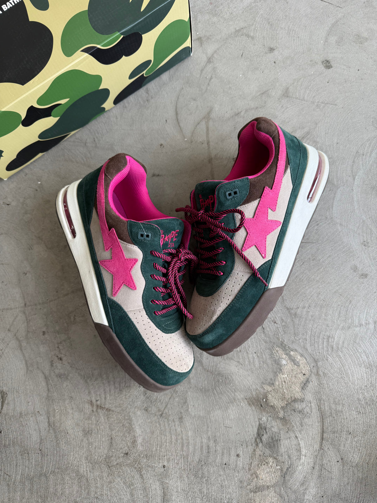 Bape Roadsta Green/Pink Sz. 11