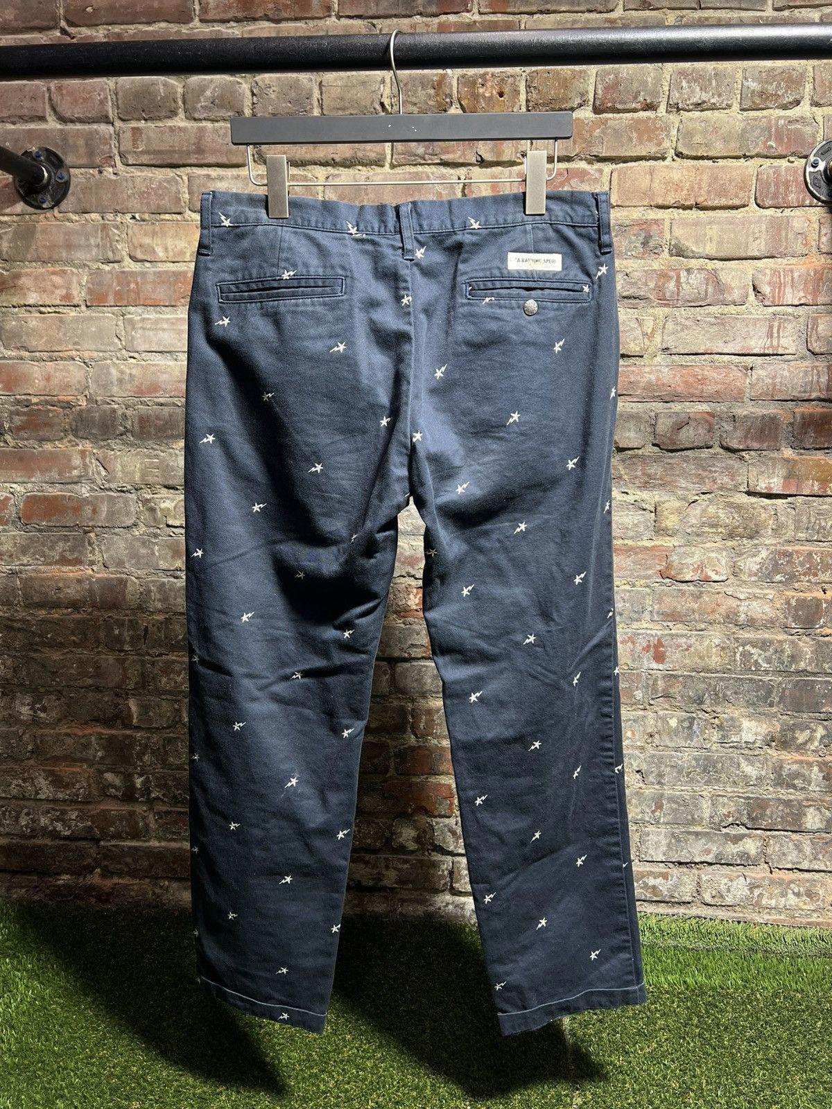 Bape Star Embroidered Chino Pants Sz. M