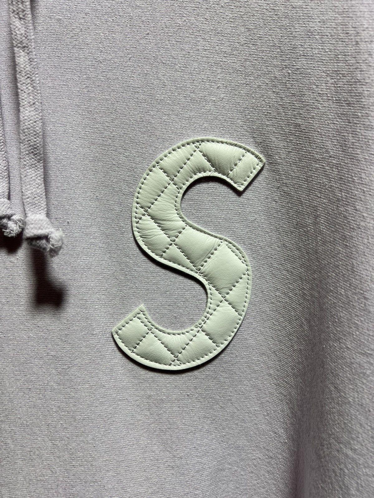 Supreme Lavender Leather S Logo Hoodie Sz. XL
