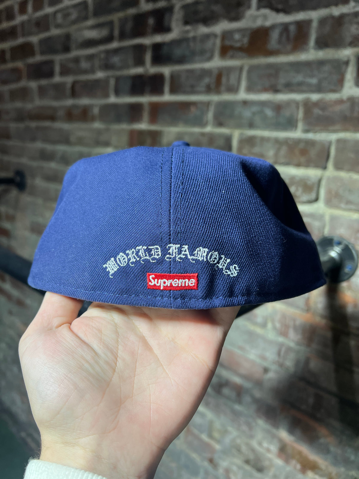 Supreme Gold Cross S Logo Fitted Sz. 8