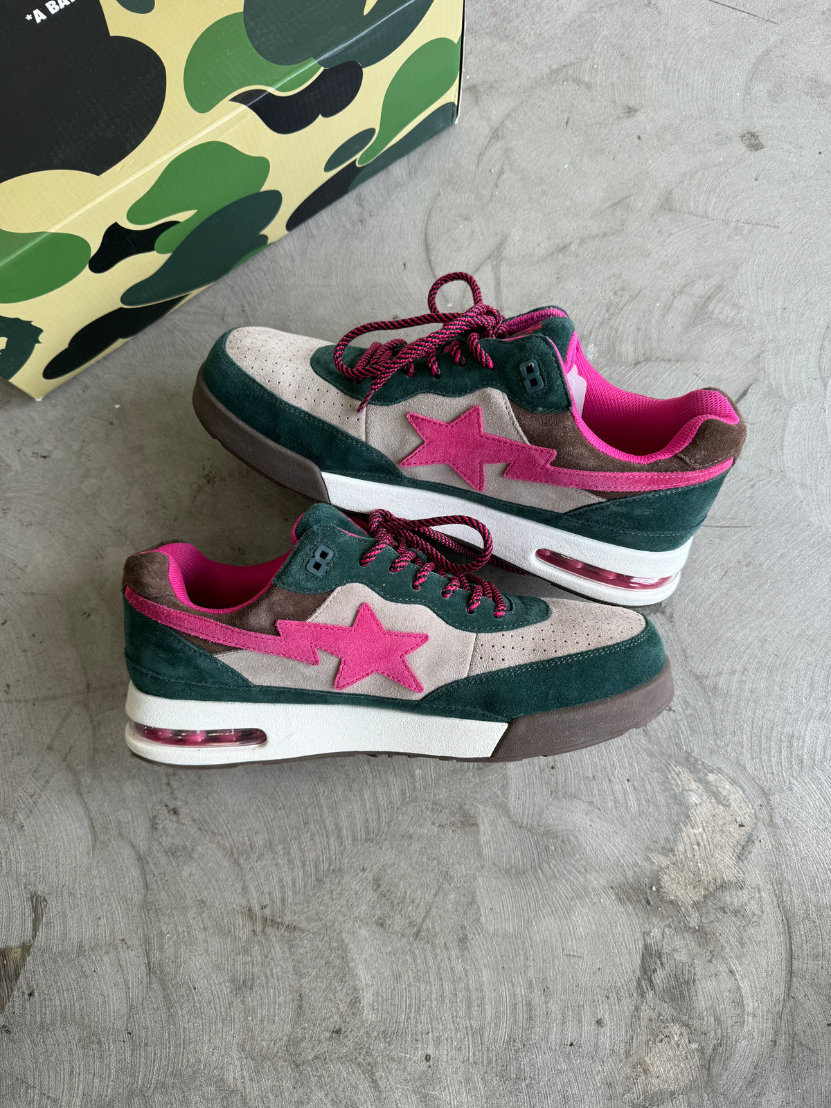 Bape Roadsta Green/Pink Sz. 11