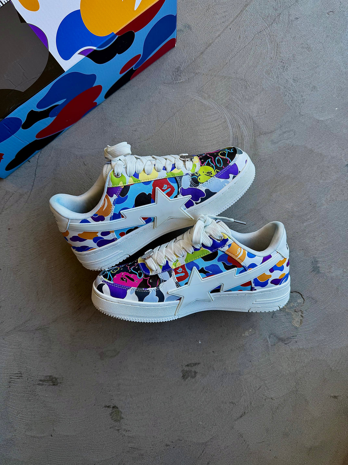 Bapesta Low Multi-Color Sz. 8.5