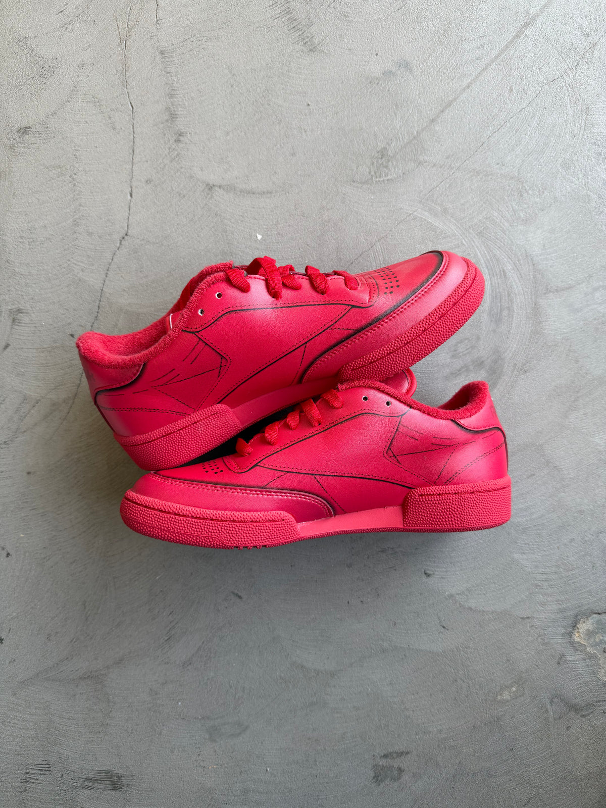 Margiela x Reebok Club C Vector Red Sz. 7Y