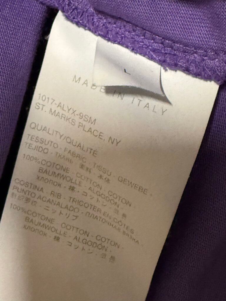 Alyx Meaningful Connection Tee Purple Sz. L