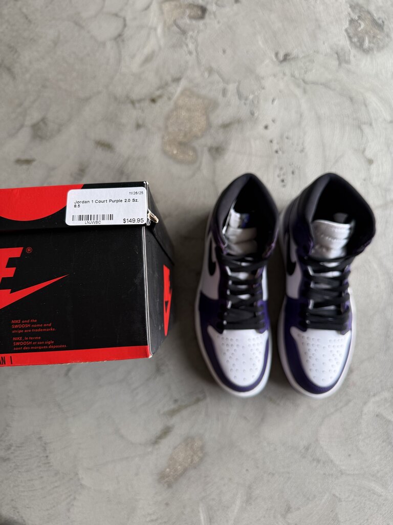 Jordan 1 Court Purple 2.0 Sz. 8.5