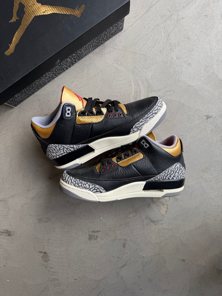Jordan 3 Black Cement Gold Sz. 10.5W | 9M