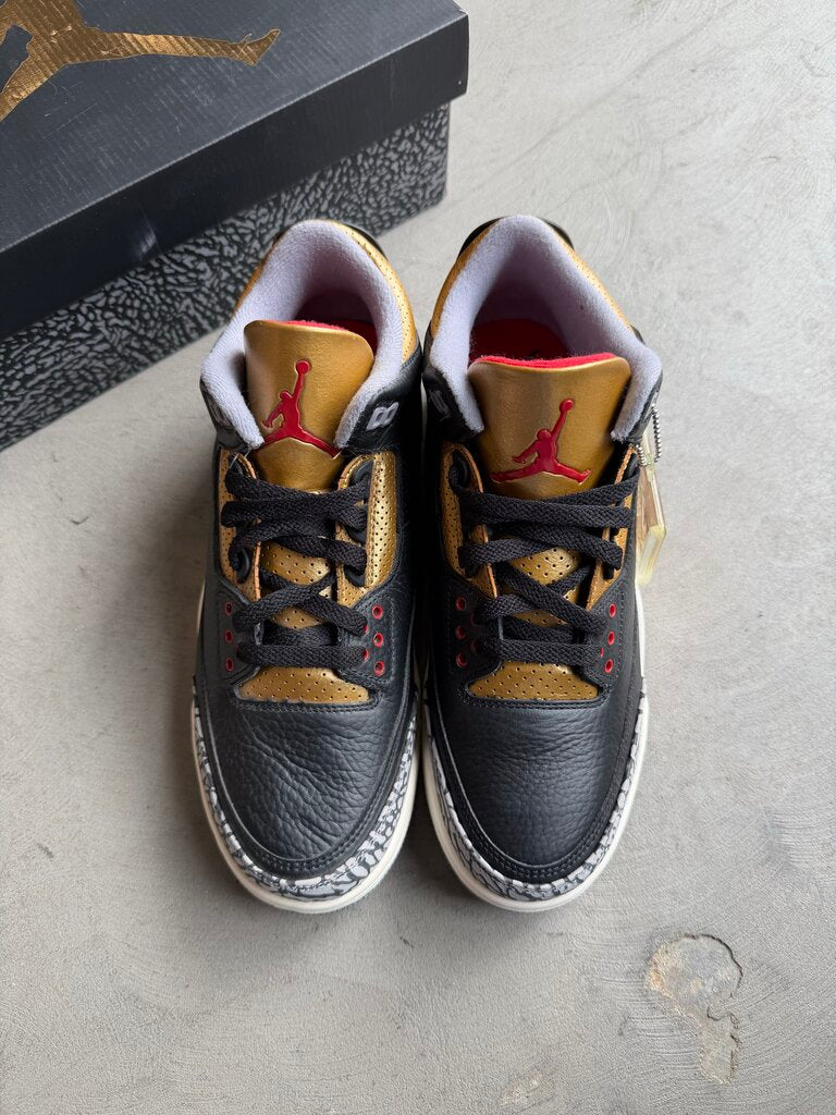 Jordan 3 Black Cement Gold Sz. 10.5W | 9M