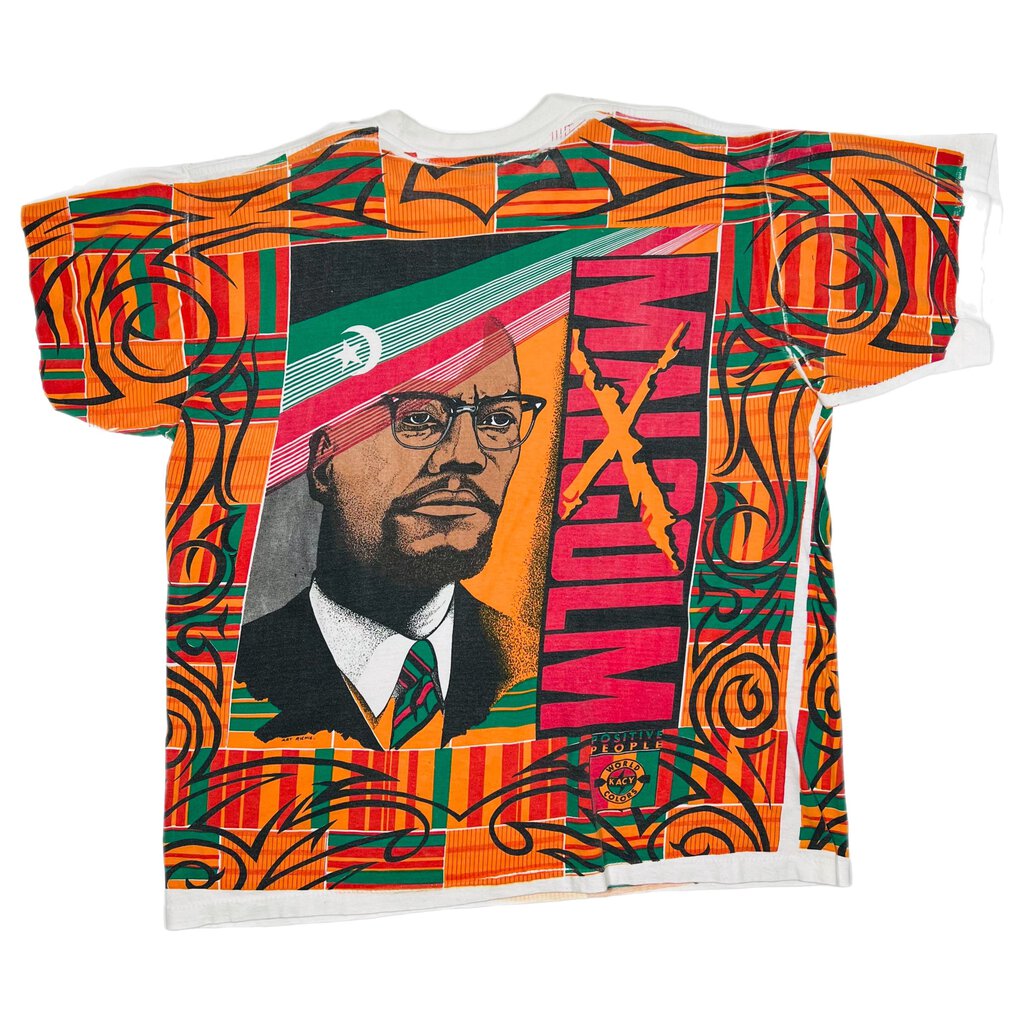 Malcolm X All Over Print Tee Sz. XL
