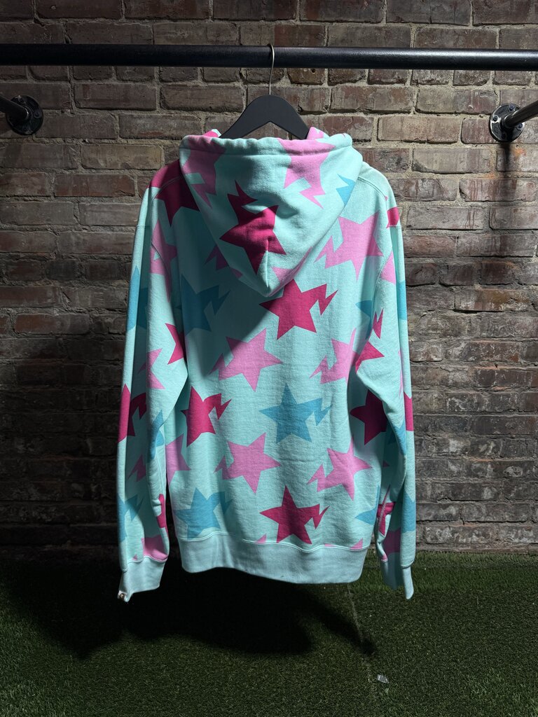 BAPE Sta Pattern Hoodie Teal Sz. XXXL