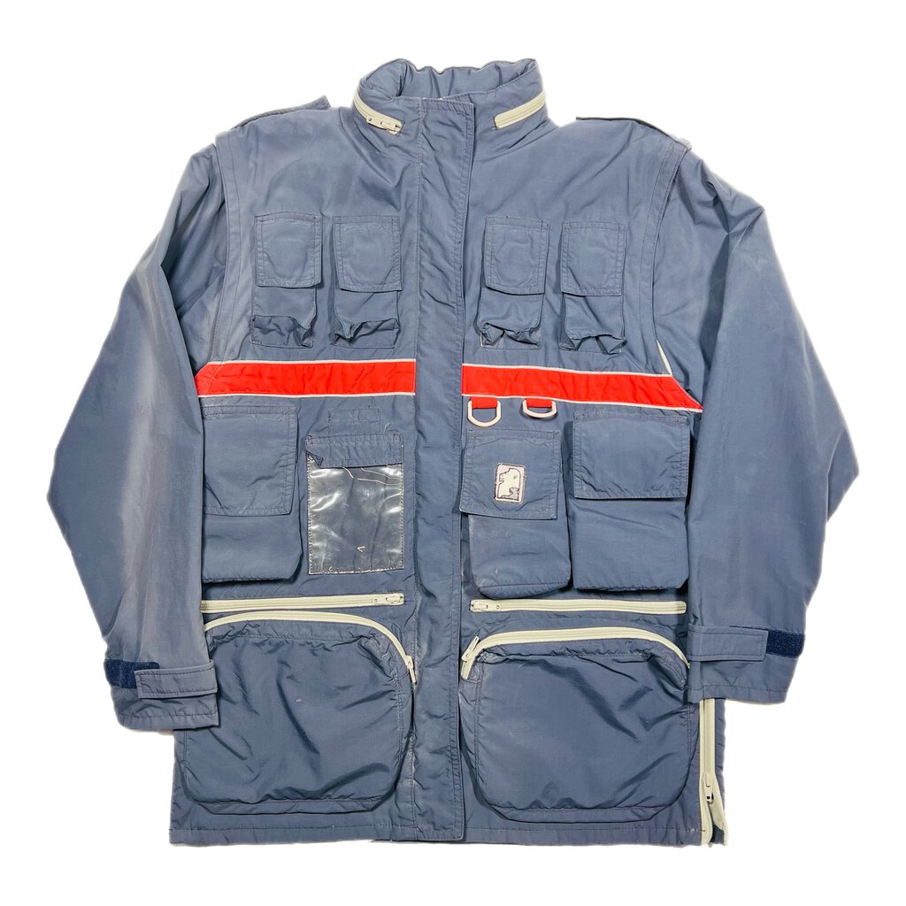 Vintage Multi Pocket Cargo Jacket Navy Sz. L