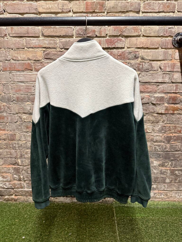Kith & Kin Velour Stadium Track Jacket Green Sz. L