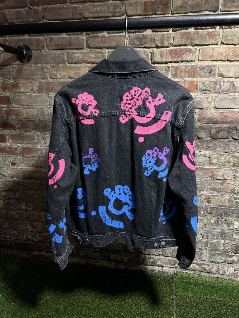 Denim Tears Cotton Wreath Jean Jacket Black Sz. M
