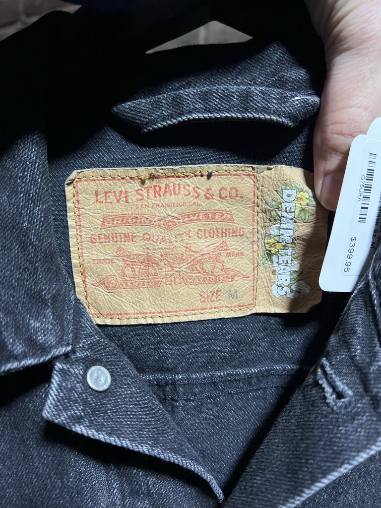 Denim Tears Cotton Wreath Jean Jacket Black Sz. M