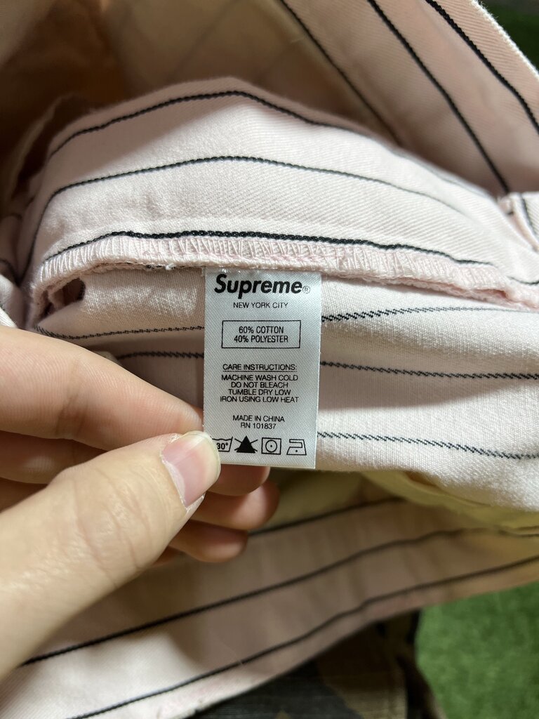 Supreme Pin Stripe Work Pant Light Pink Sz. 30