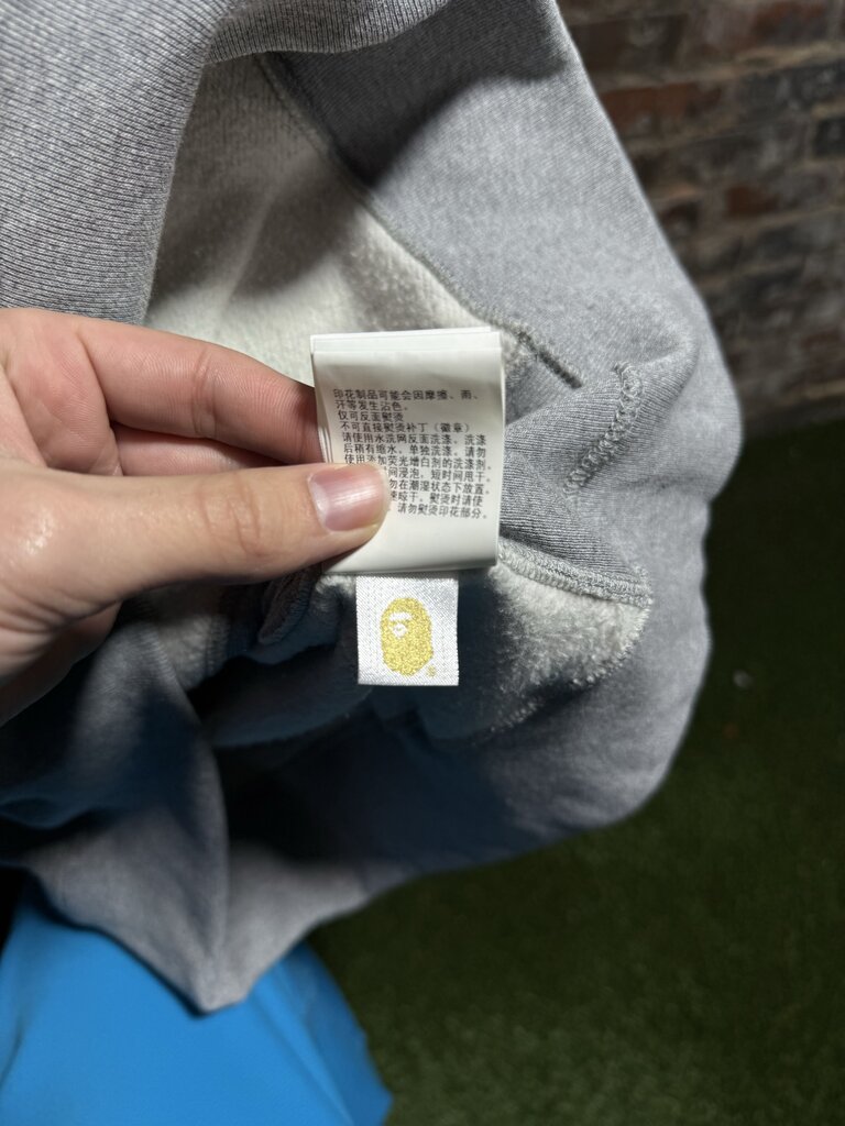 BAPE Green Sharkhead Hoodie Grey Sz. XL