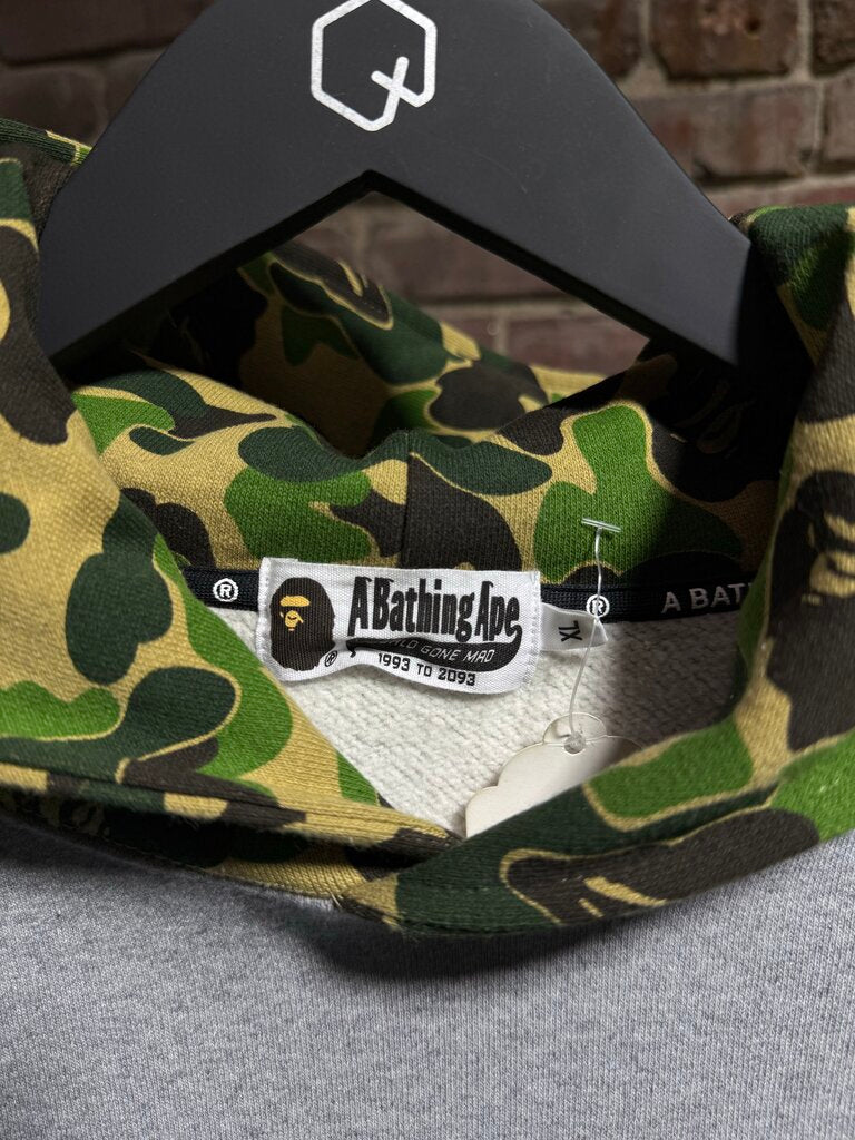 BAPE Green Sharkhead Hoodie Grey Sz. XL