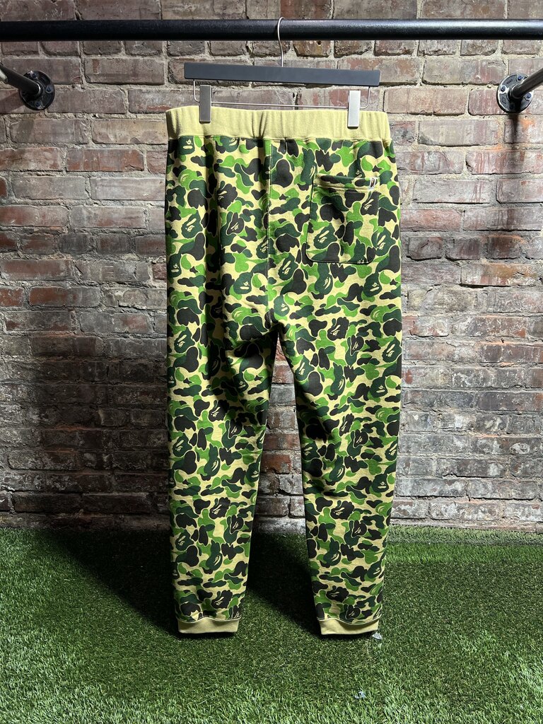 BAPE ABC Camo Crystal Apehead Sweatpants Green Sz. XL