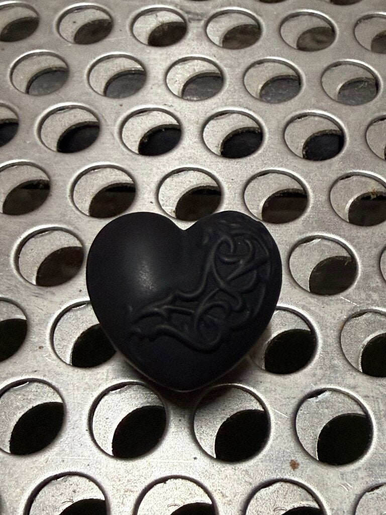 Chrome Hearts Heart Silicone Ring Black