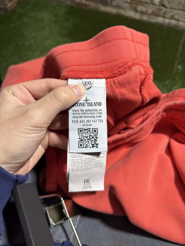 Stone Island Pocket Patch Joggers Salmon Sz. XXL
