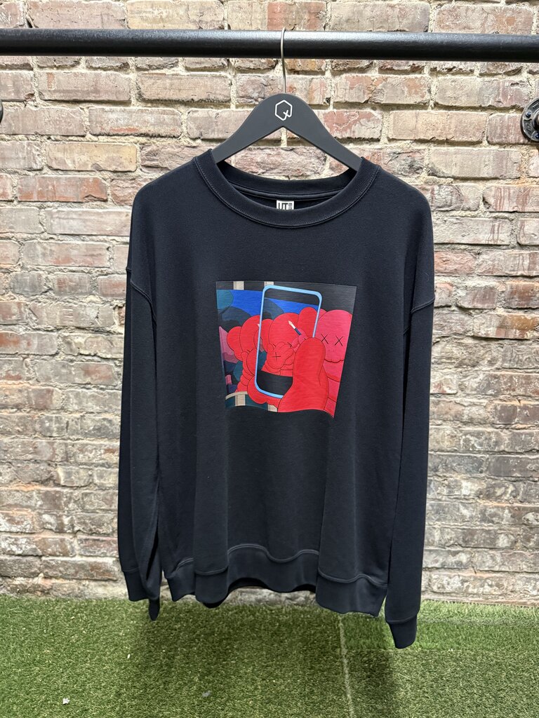 Uniqlo Kaws X Andy Warhol Artist Crewnneck Black Sz. XL