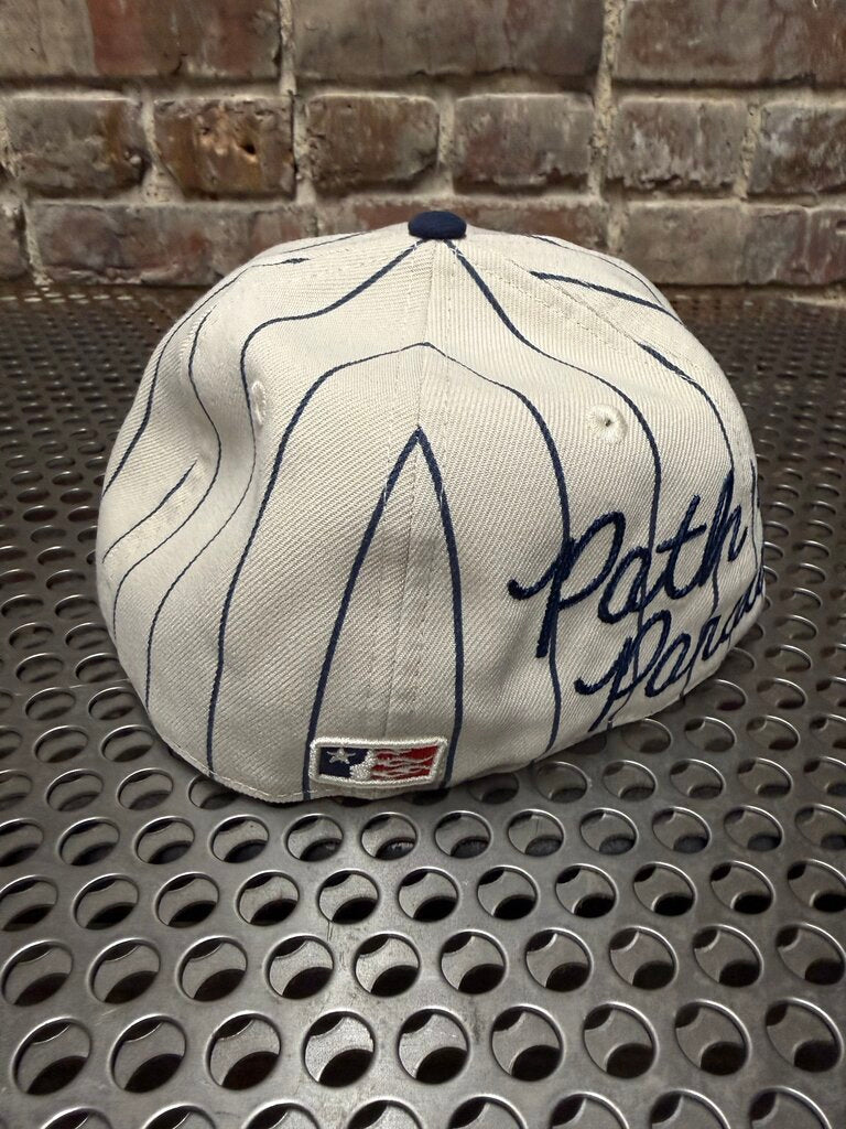 Hellstar Path To Paradise Baseball Fitted Hat White/Blue Sz. 7 1/4
