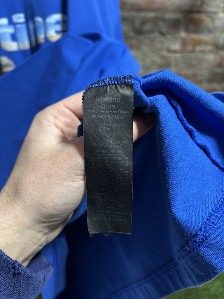 Martine Rose Goodside Tee Blue Sz. XL