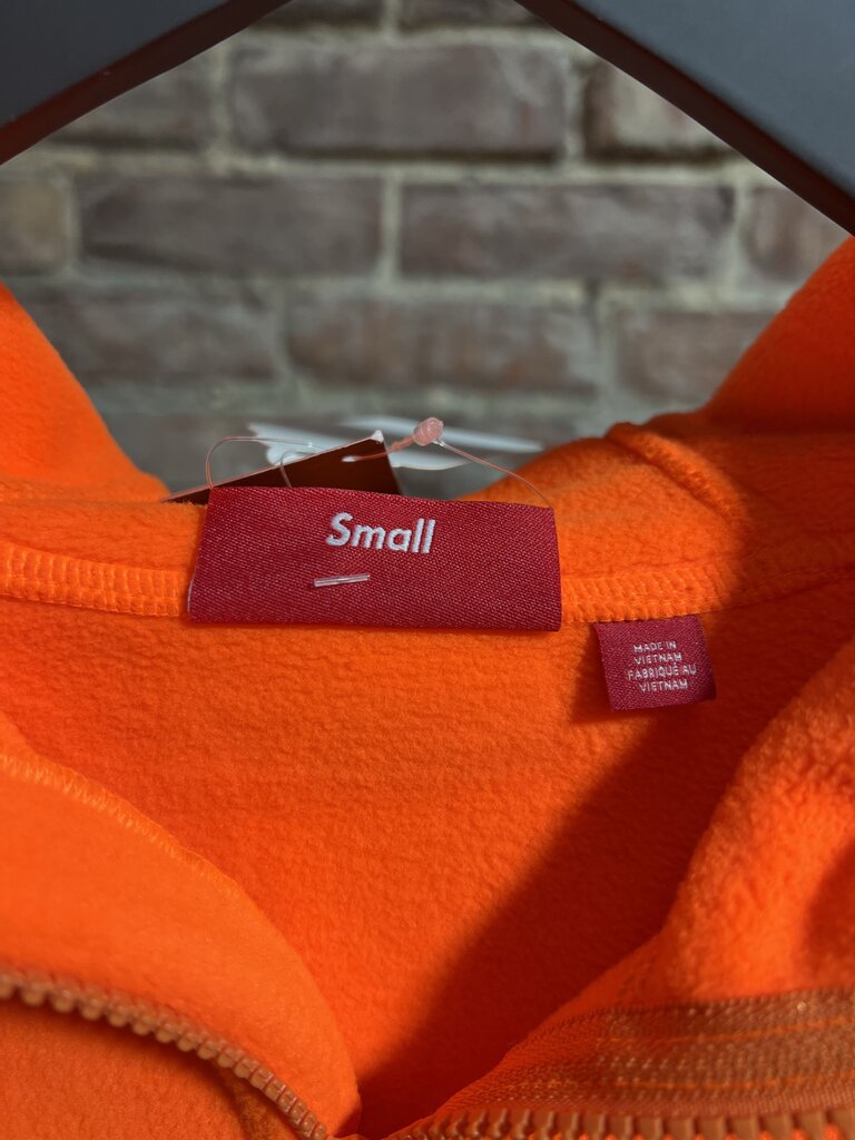 Supreme Orange Fleece Quarter Zip Sz. M