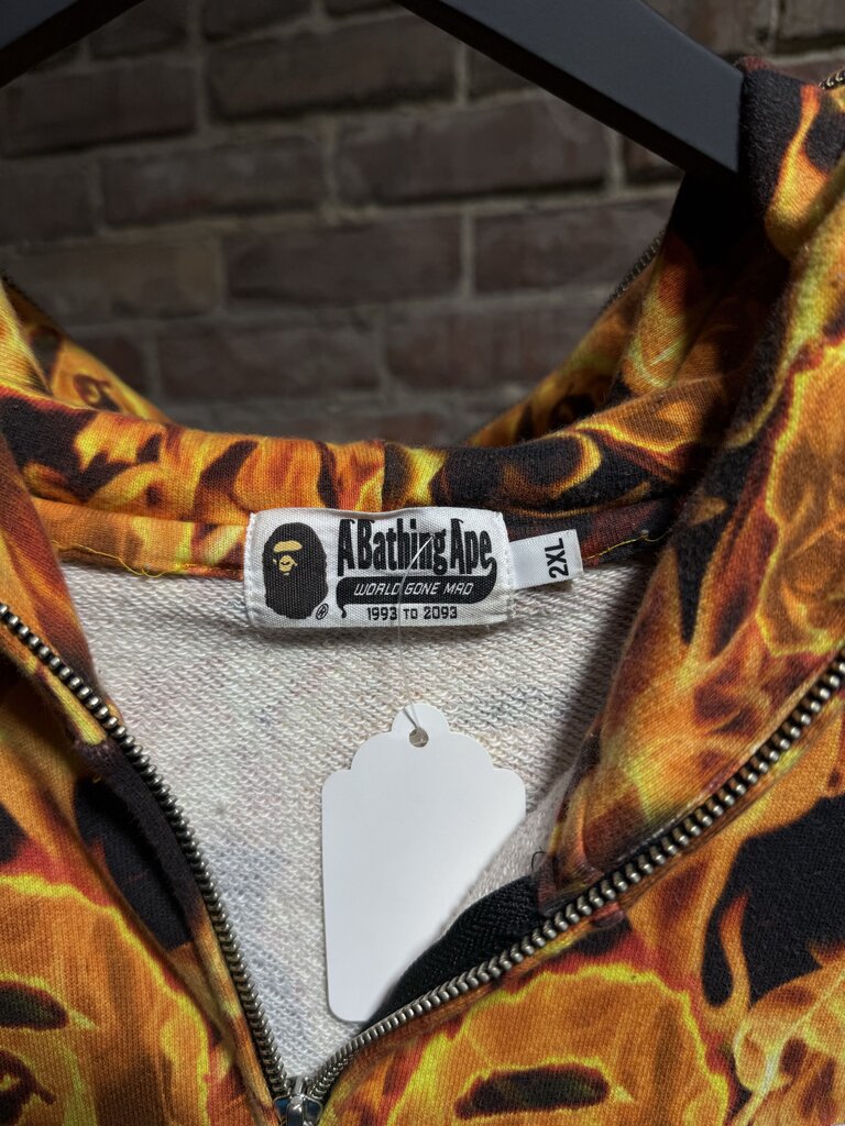 Bape Flames Ape Head Zip Up Sz. XXL