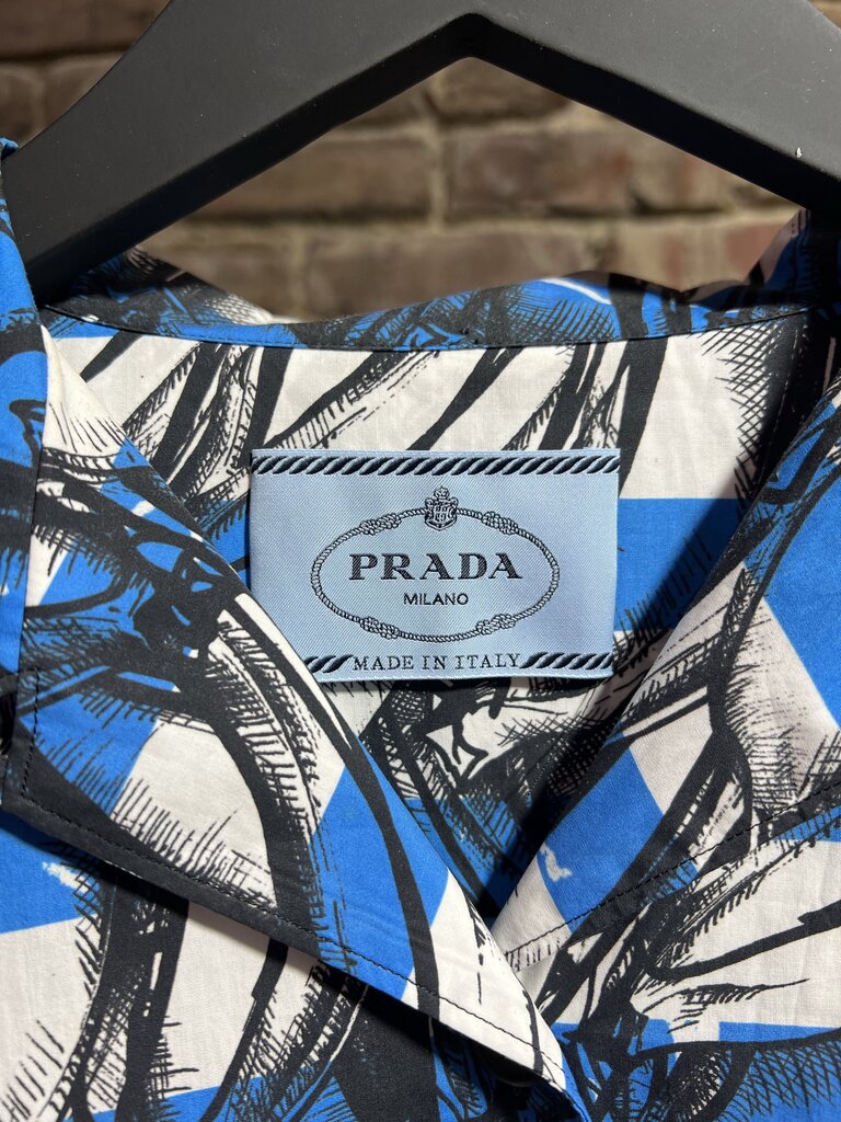 Prada Banana Stripe Button Up Sz. L