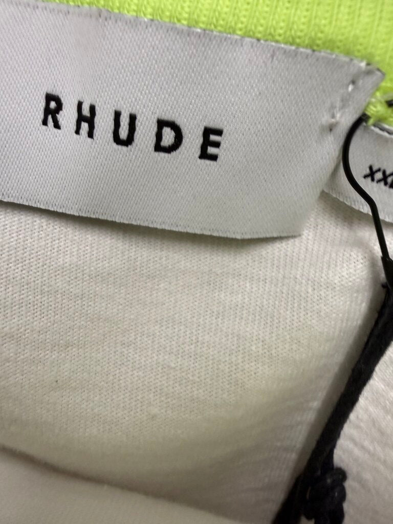 Rhude Tee White Neon Sz. XXL