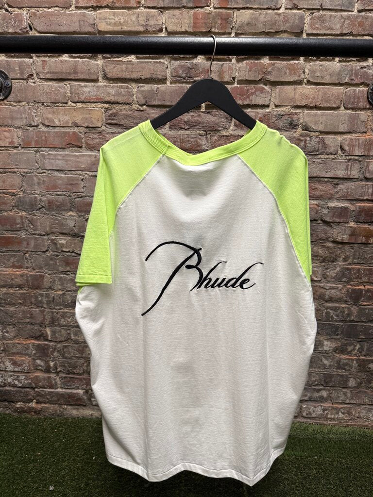 Rhude Tee White Neon Sz. XXL