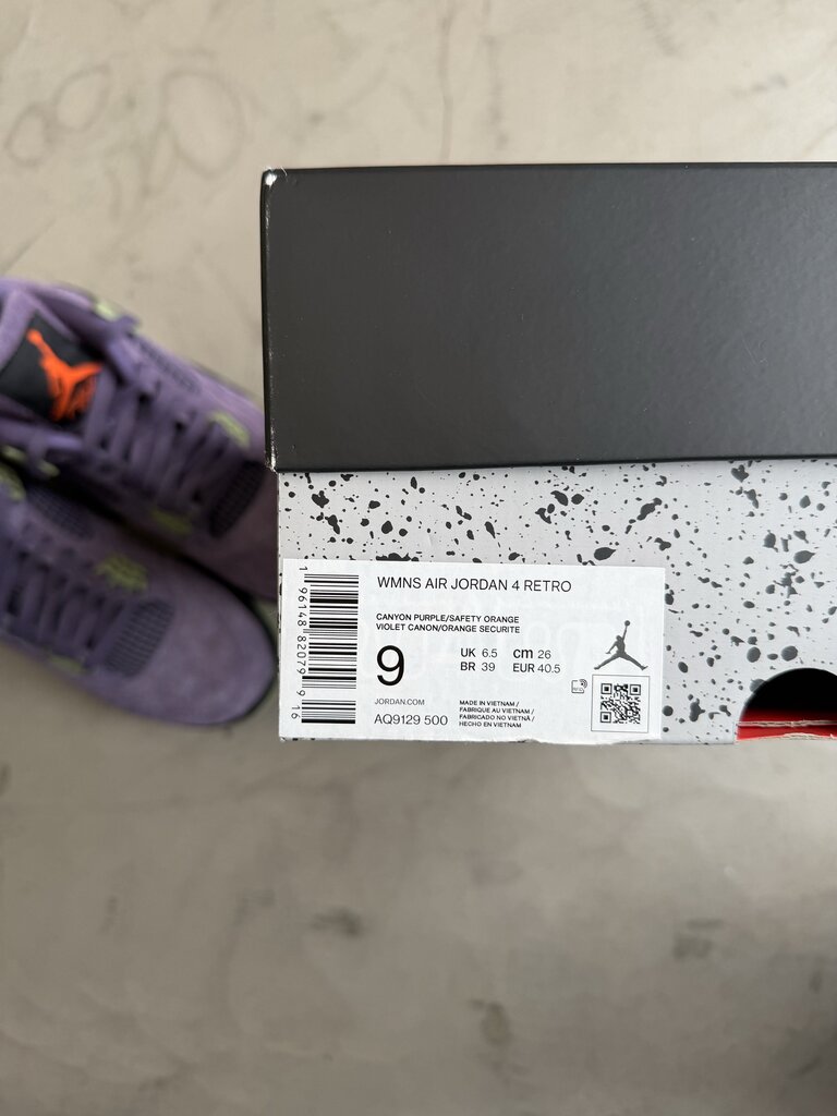 Jordan 4 Purple Canyon Sz. 7.5M (9W)