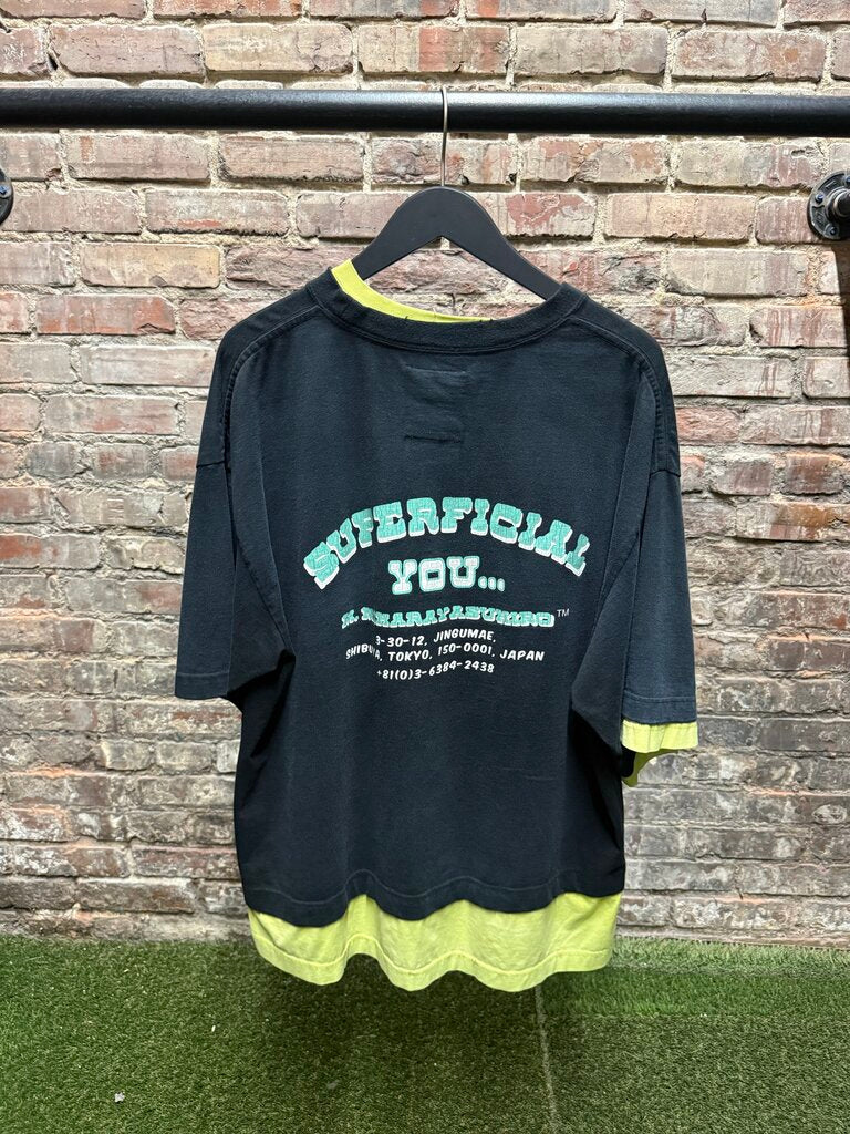 Maison Mihara Yashuiro Double Layer Tee Sz. M
