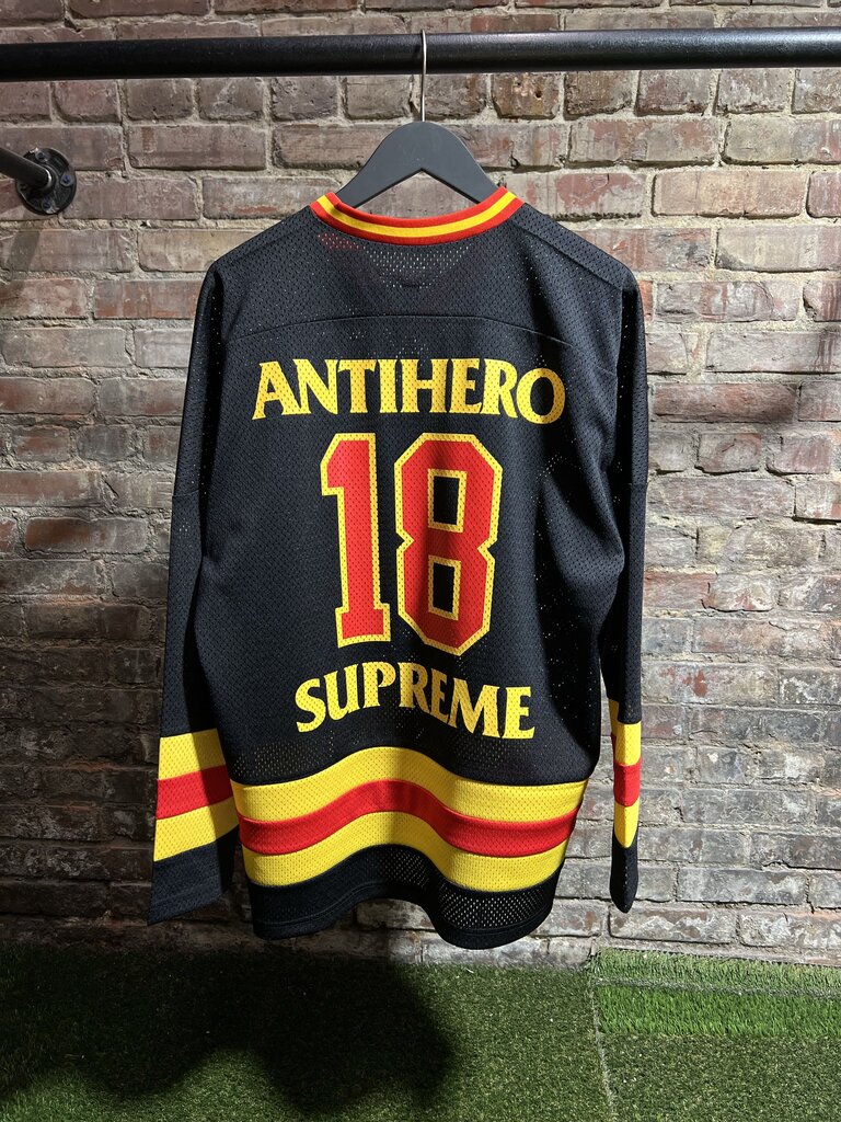 Supreme Anti Hero Ozzy Black Hockey Jersey Black Sz. S