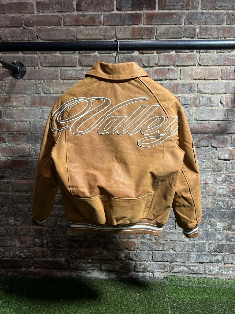 Vale State Brown Leather Jacket Sz. S