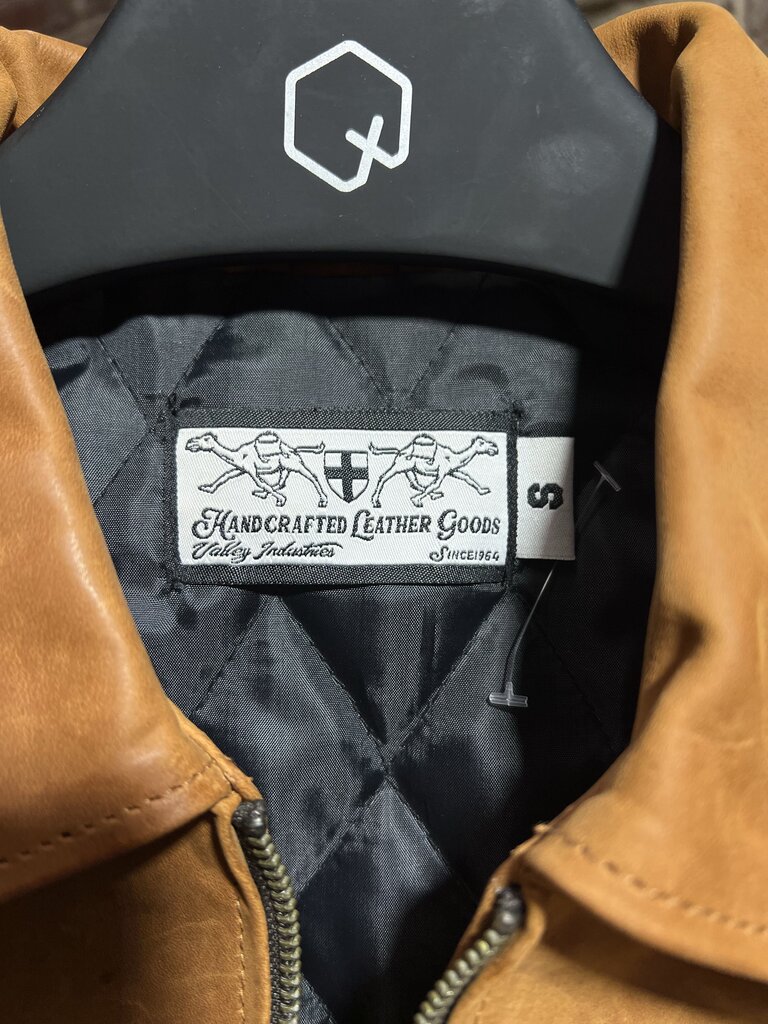 Vale State Brown Leather Jacket Sz. S