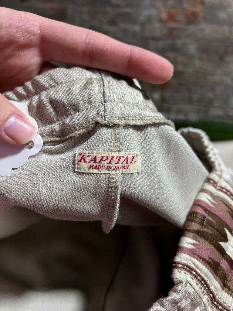 Kapital Smooth Zephyr Jersey TrackPants Beige Sz. 3