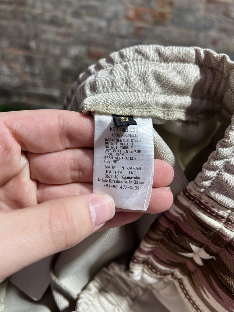 Kapital Smooth Zephyr Jersey TrackPants Beige Sz. 3