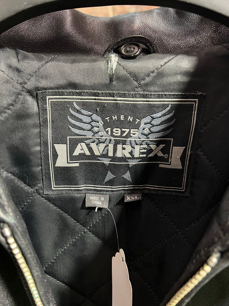 Avirex Leather Jacket Black Sz. XXL
