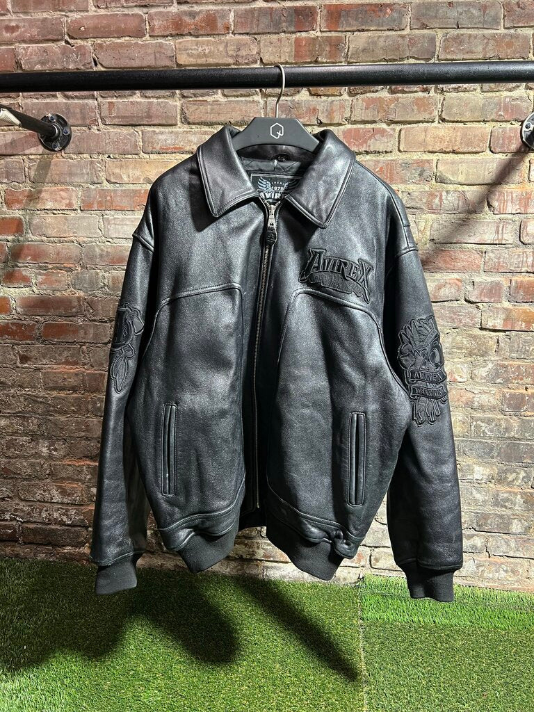 Avirex Leather Jacket Black Sz. XXL