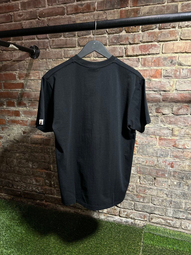 Bape Ape Head Gradient Multi Color Black Tee Sz. M