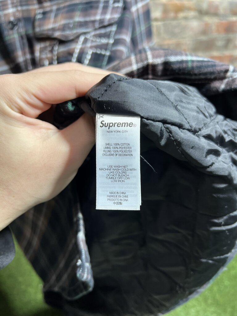 Supreme X True Religion Flannel Brown/Black Sz. L