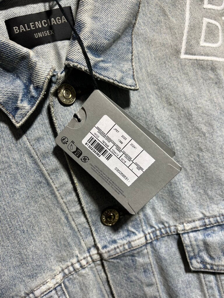 Balenciaga Denim Light Wash Jacket Sz. L