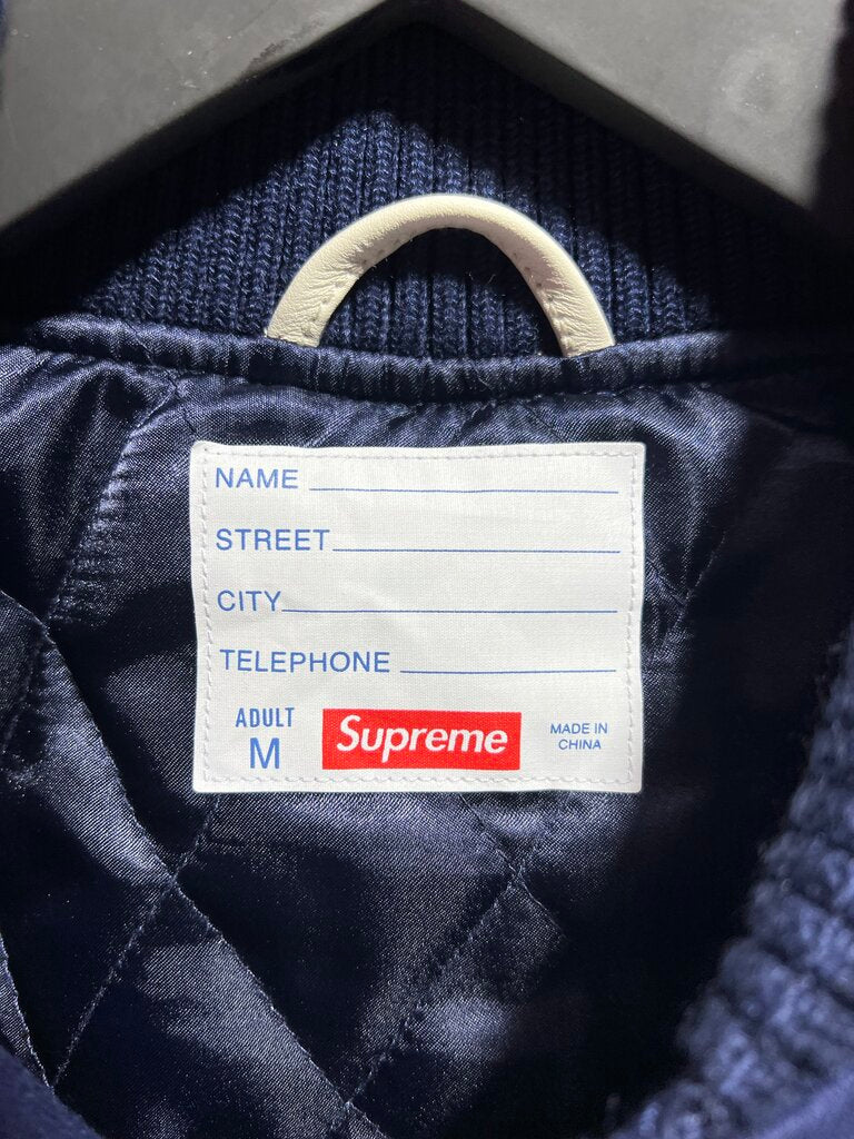 Supreme Praises Varsity Jacket Navy Sz. M