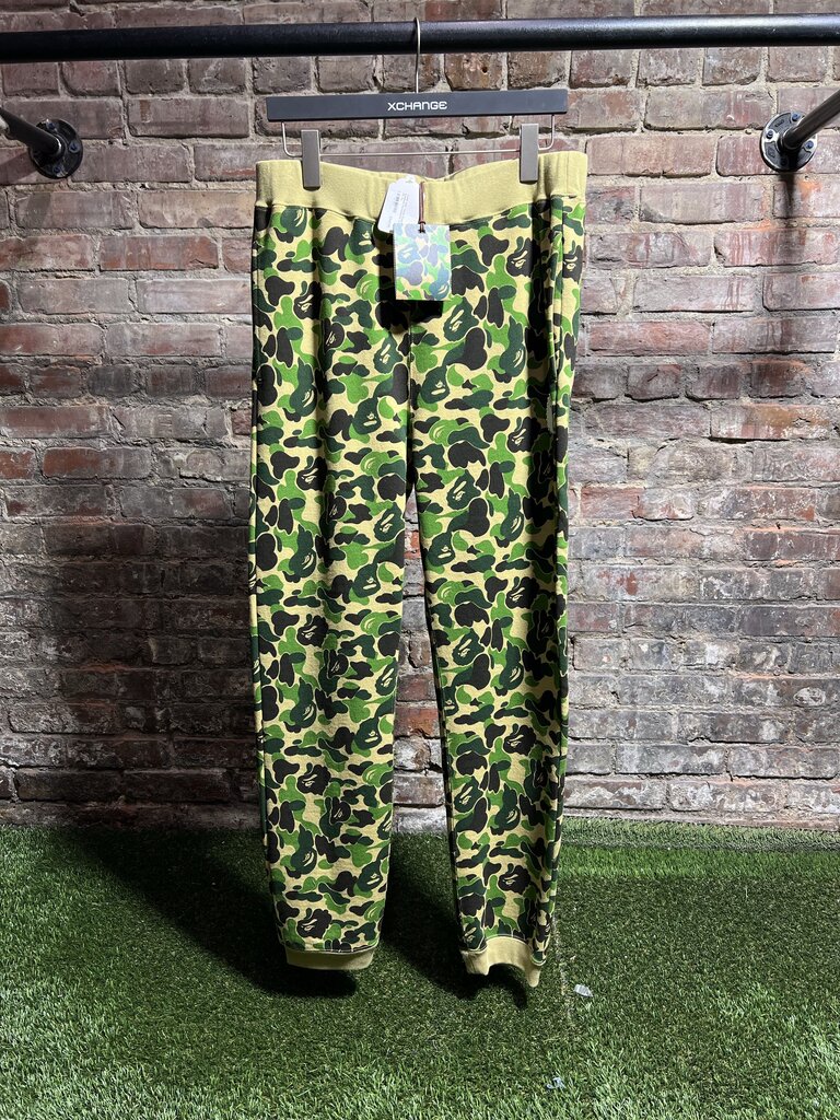 BAPE ABC Camo Crystal Apehead Sweatpants Green Sz.. L