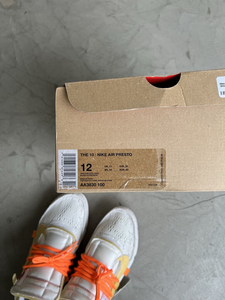 Nike X Off-White Presto White Sz. 12