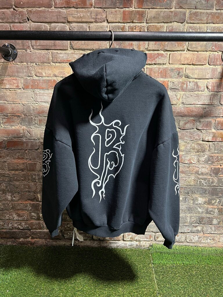 Baleciaga Heavy Darkwave Hoodie Black Sz. S