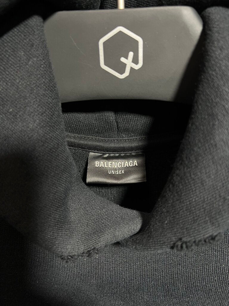 Baleciaga Heavy Darkwave Hoodie Black Sz. S