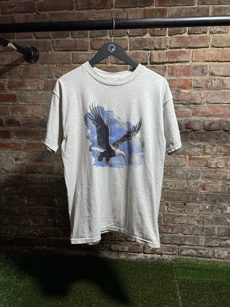 Vintage 90s Soaring Eagles Grey Tee Sz. L