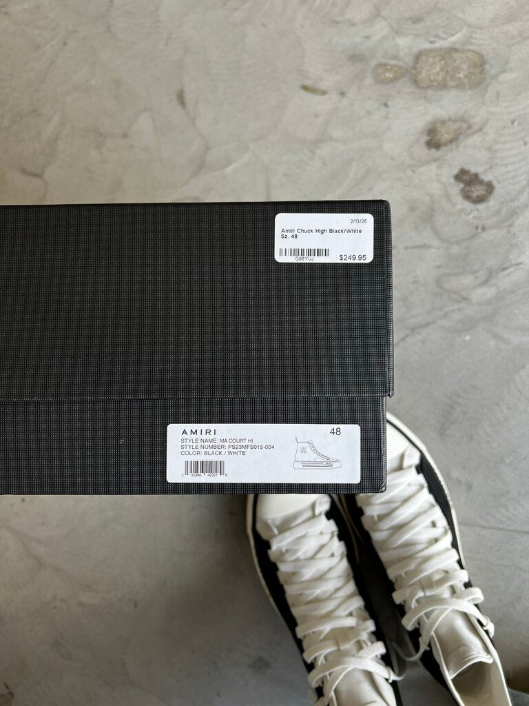 Amiri Chuck High Black/White Sz. 48
